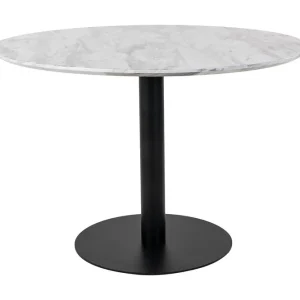 Daddeli Matbord 110 cm Rund Vit/Svart - Möbler Erbjudande