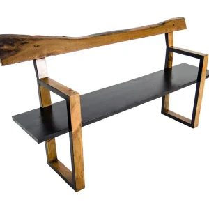Harrouch Sittbänk 135 cm Valnöt/Brun/Mörkbrun/Svart - Möbler Kampanjpris