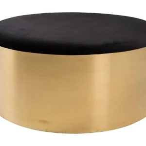 Venture Home Puff Sittpuff Sammet Svart - Möbler Rabatter