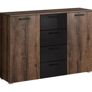 Bovera Sideboard 38x132 cm Teak/Svart - Förvaring Endast denna vecka