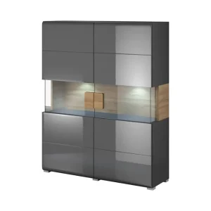 Toreno Highboard 39x122 cm Antracit/Natur - Förvaring Sista chansen