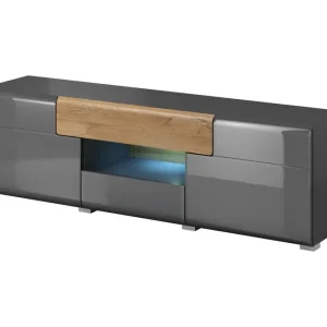 Toreno Tv-bänk 159 cm Antracit/Natur - Möbler Handla nu