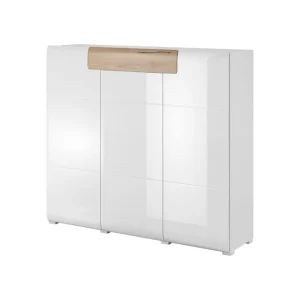 Toreno Highboard 39x147 cm Vit/Natur - Förvaring I lager