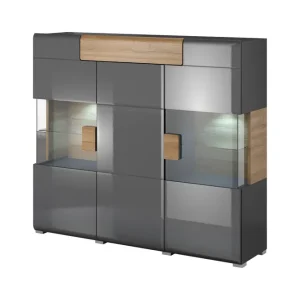 Beställ idag Toreno Highboard 39x147 cm Antracit/Natur - Förvaring