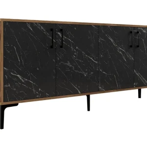 Levents Avlastningsbord 180 cm Valnöt/Svart - Möbler Lågt pris