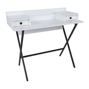 Säker betalning Middenmeer Sminkbord 100 cm Vit/Svart - Möbler
