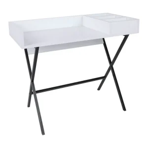 Utförsäljning Levents Sminkbord 100 cm Vit/Svart - Möbler