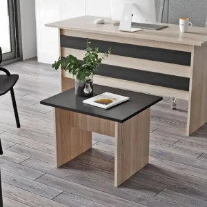 Okani Skrivbord 140 cm med Förvaring och Fotpall Natur/Svart - Möbler Rea
