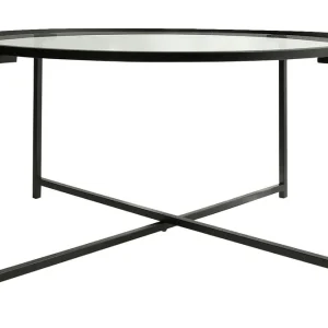 Rowman Soffbord 83 cm Runt Svart/Glas - Möbler Beställ idag