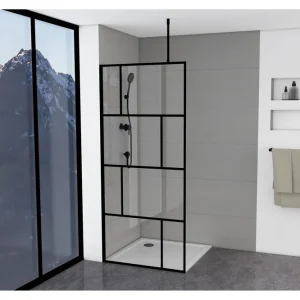 Sänkt pris Sörby Duschvägg 90x195 cm Svart - Hus & renovering
