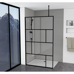 Rabatt Sörby Duschvägg 120x195 cm Svart - Hus & renovering