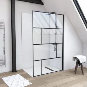 Expressleverans Sörby Duschvägg 120x195 cm Svart - Hus & renovering