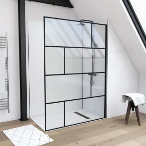 Sörby Duschvägg 140x195 cm Svart - Hus & renovering Sista chansen
