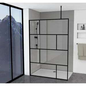 Fynd Sörby Duschvägg 140x195 cm Svart - Hus & renovering