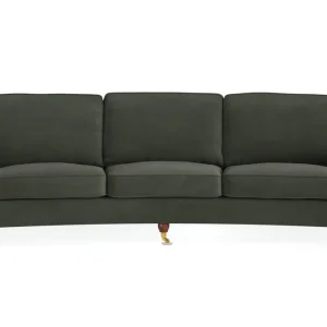 Fynd Bloomington Howard Lyx 4-sits Svängd Manchestersoffa Mörkgrön - Möbler