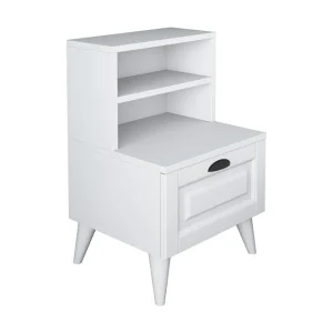 Eladia Sängbord 45 cm Vit - Möbler Kampanjpris