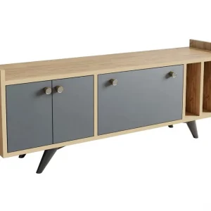 Midelt Tv-bänk 150 cm Antracit/Natur - Möbler Bästa pris