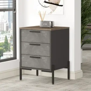 Fynd Desgrar Sängbord 54 cm Brun/Betonggrå/Antracit - Möbler