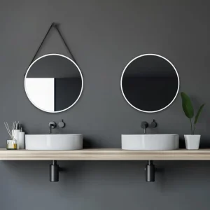 Nävesta Spegel 50 cm Rund Vit - Hus & renovering Begränsat antal