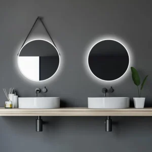 Beställ idag Nävesta Spegel 50 cm Rund Vit - Hus & renovering