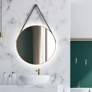 Fynd Allejaure Spegel 80 cm Rund Guld - Hus & renovering