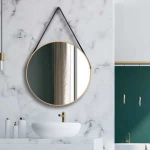 Kampanj Nävesta Spegel 80 cm Rund Guld - Hus & renovering