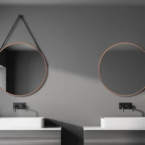 Nävesta Spegel 80 cm Rund Koppar - Hus & renovering Kundfavorit