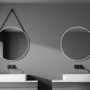 Nävesta Spegel 80 cm Rund Vit - Hus & renovering Fynd