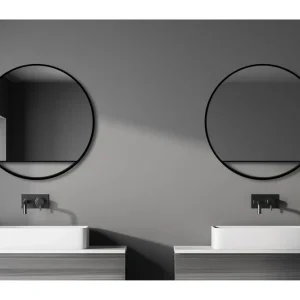 Gottsätter Spegel 80 cm Rund Svart - Hus & renovering Snabb leverans