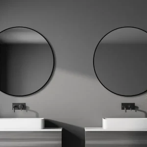 Gottsätter Spegel 100 cm Rund Svart - Hus & renovering I lager
