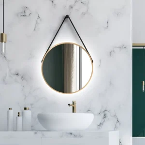 Rea Nävesta Spegel 50 cm Rund Guld - Hus & renovering