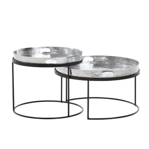 Billig Wohnling Wilhem Satsbord 46 cm Rund Silver - Möbler