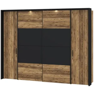 Vergina Garderob 62x280 cm Brun/Svart - Förvaring Sänkt pris