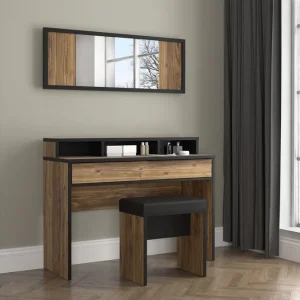 Vergina Sminkbord 110 cm Brun/Svart - Möbler Nedsatt pris