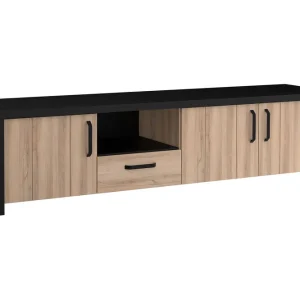 Lågt pris Konitsa Tv-bänk 210 cm Brun/Svart - Möbler