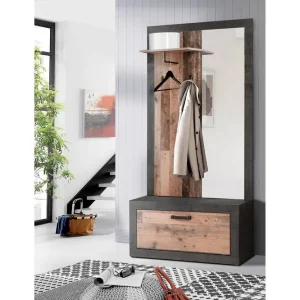 Beställ nu Dolnis Hallmöbelset 34x94 cm Brun/Grå - Möbler
