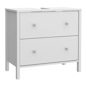 Elsassona Tvättställsskåp 35x64 cm 2 Lådor Vit - Hus & renovering Endast denna vecka
