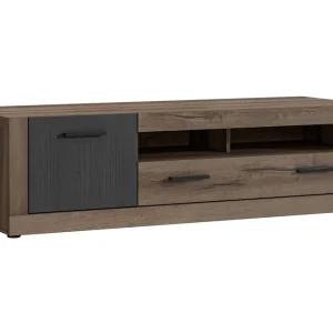 I lager Elhovo Tv-bänk 143 cm Brun - Möbler