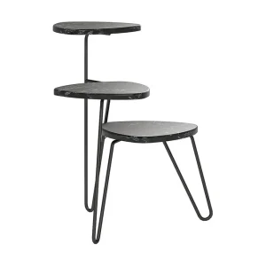 Fynd Novogratz Athena Sidobord 55 cm Marmorlook/Svart Novogratz - Möbler