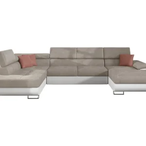 Reginia Bäddsoffa m. Divan och Schäslong Förvaring 4-sits Beige - Möbler Nedsatt pris