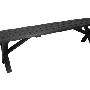 Lietinna Utebänk 180 cm Svart - Utemöbler Rabatt