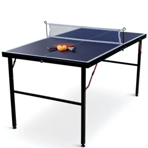 Hopfällbart Mini Pingisbord Inkl nät, 2 racketar & bollar 137x76 cm Blå - Möbler Premium