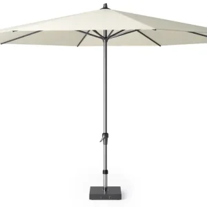 Erbjudandepris Riva parasoll - Varmvit/grå exkl. parasollfot 4 m från Platinum Sun & Shade- Bra Möbler