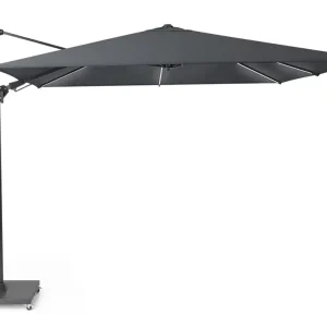 Endast idag Challenger T2 Glow parasoll - Mörkgrå/grå exkl. parasollfot 3 x 3 m från Platinum Sun & Shade- Bra Möbler