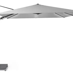 I lager Challenger T2 Glow parasoll - Grå/grå exkl. parasollfot 3 x 3 m från Platinum Sun & Shade- Bra Möbler