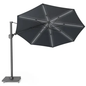 Challenger T2 Glow parasoll - Mörkgrå/grå exkl. parasollfot 3,5 m från Platinum Sun & Shade- Bra Möbler Trygg betalning