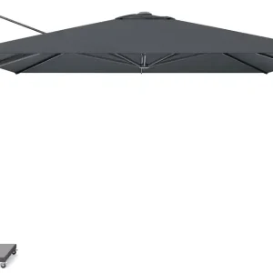 Challenger T1 parasoll - Svart/grå exkl. parasollfot 3,5 x 3,5 m från Platinum Sun & Shade- Bra Möbler Fynd