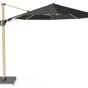 Nyhet Challenger T2 parasoll - Trä/svart exkl. parasollfot 3,5 m från Platinum Sun & Shade- Bra Möbler