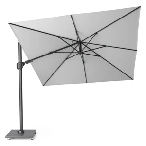 Begränsad tid Challenger T2 parasoll - Vit/grå exkl. parasollfot 3 x 3 m från Platinum Sun & Shade- Bra Möbler