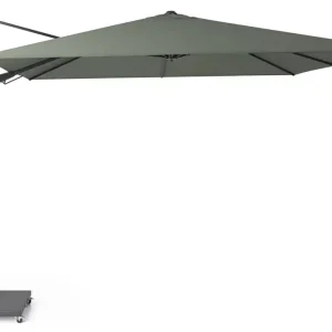 Kampanj Challenger T2 parasoll - Olivgrön/grå exkl. parasollfot 3 x 3 m från Platinum Sun & Shade- Bra Möbler